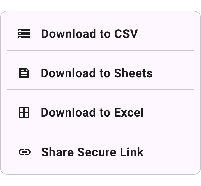 3. Export & share securely